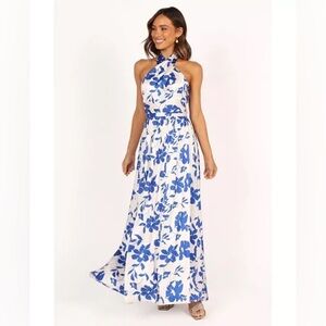 Petal & pup stain floral halter maxi dress nwot